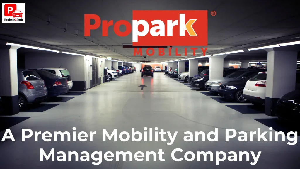 Propark a picture of car parking, propark logo